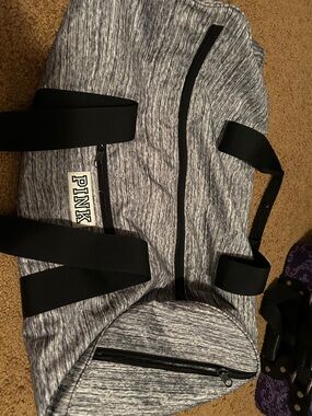 PINK Heather Gray Duffel Bag